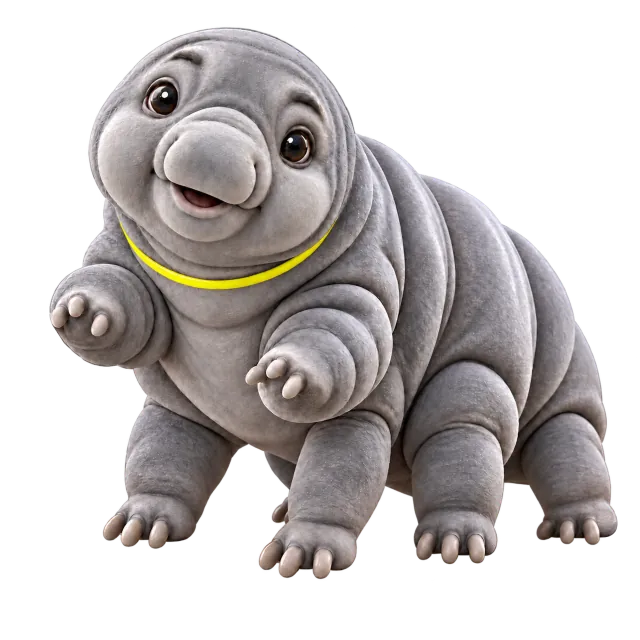Bob, our water-bear teammate, wearing his yellow band.